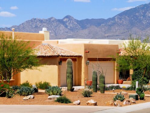 Arizona home on a hot summer day