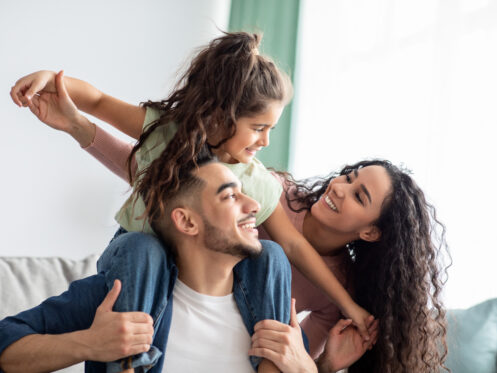 An Arizona family enjoying a fun time in their home